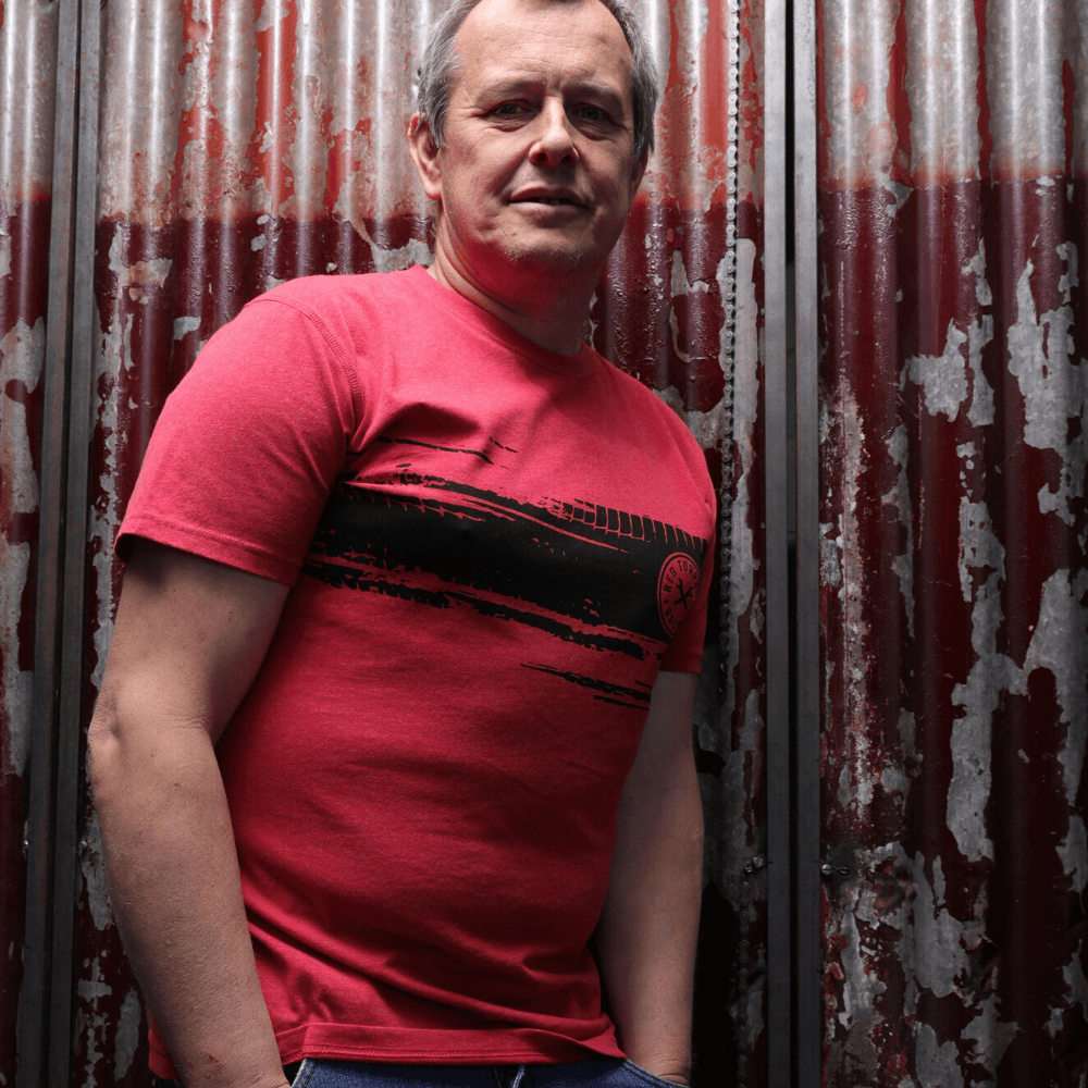 Red Torpedo Burnout (Mens) Red T-Shirt - Red Torpedo