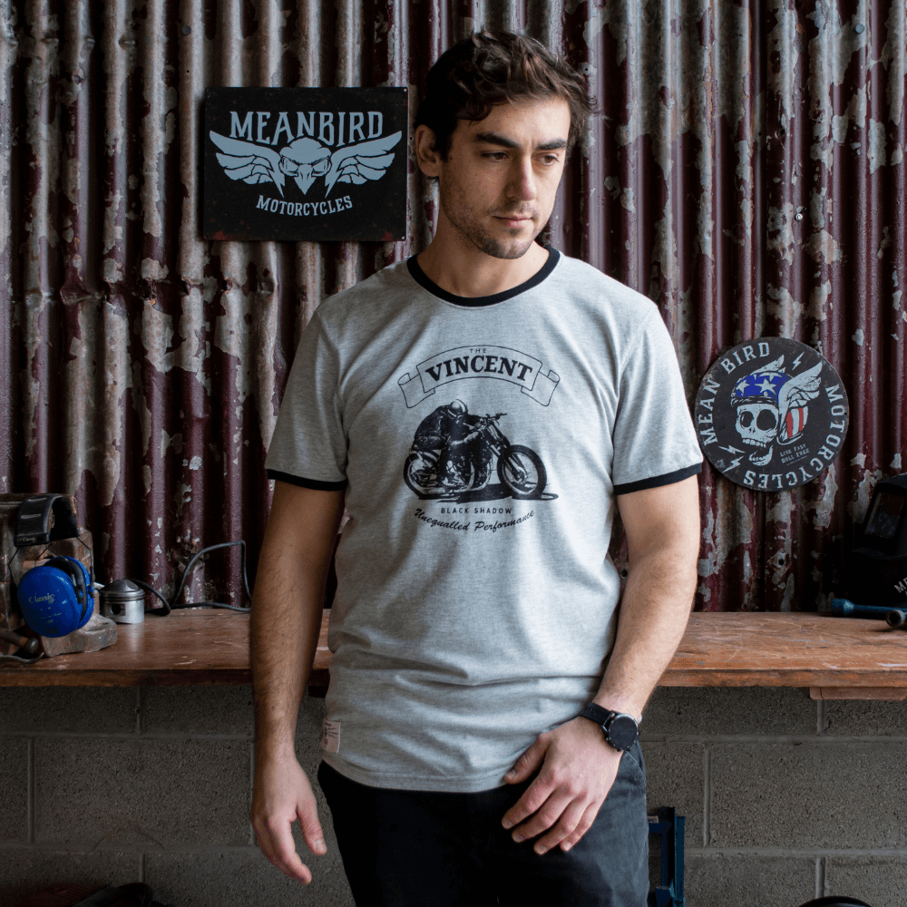 Red Torpedo Vincent Black Shadow (Mens) T-Shirt - Red Torpedo