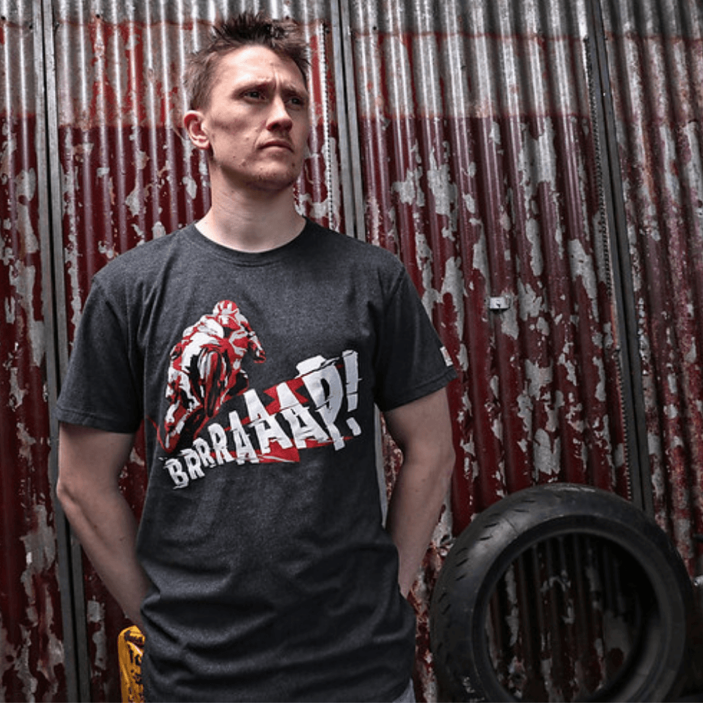 Red Torpedo Braap (Mens) Anthracite T-Shirt - Red Torpedo