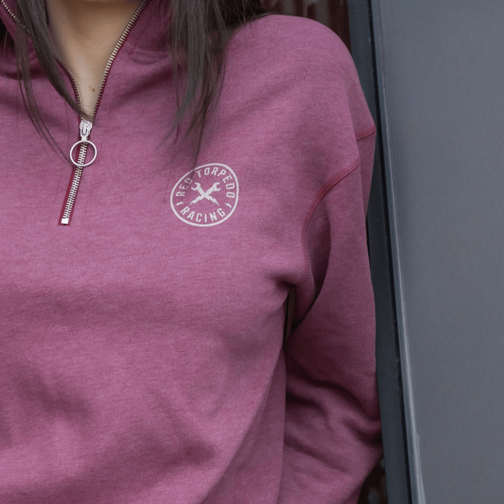 Red Torpedo Zip Fleece (Ladies) Burgundy - Red Torpedo