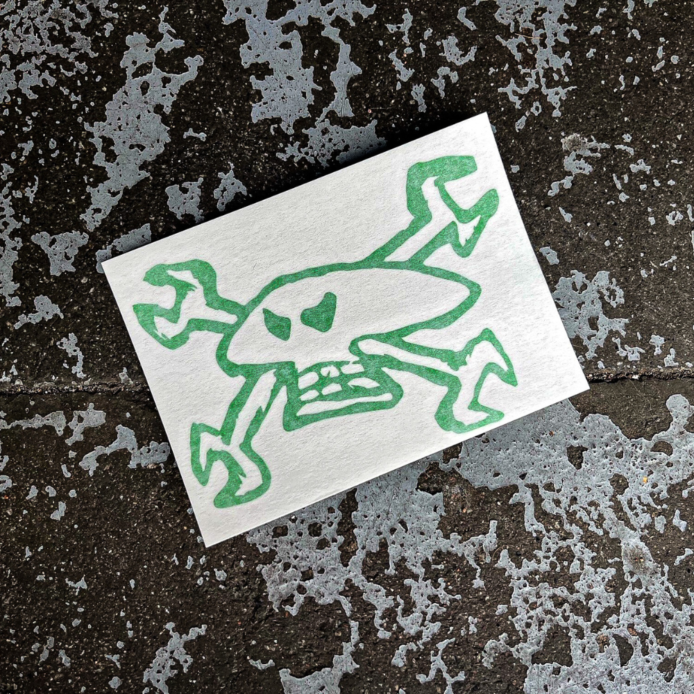 Guy Martin Spannerskull Black Cut Vinyl Sticker