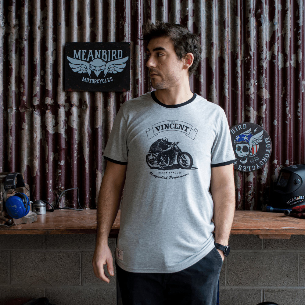 Red Torpedo Vincent Black Shadow (Mens) T-Shirt - Red Torpedo