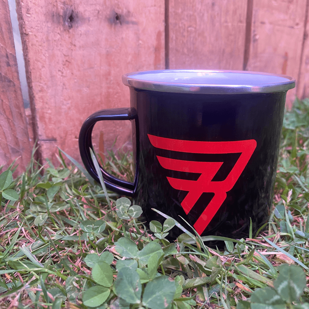 RT Logo Black Enamel Mug - Red Torpedo