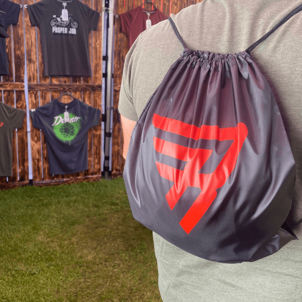 RT Logo Black Nylon Bag - Red Torpedo