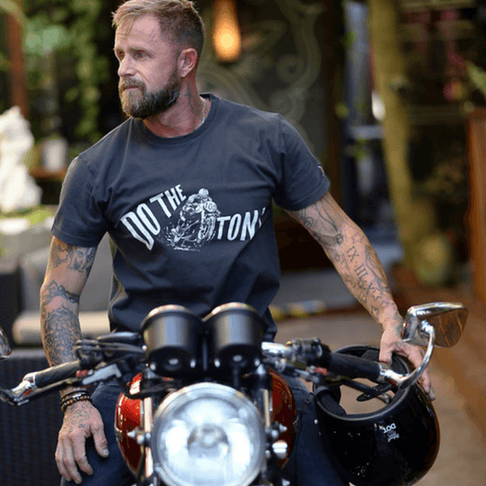 Ton Up Clothing 'Cafe Racer' Mens Black T-Shirt - Ton Up Clothing