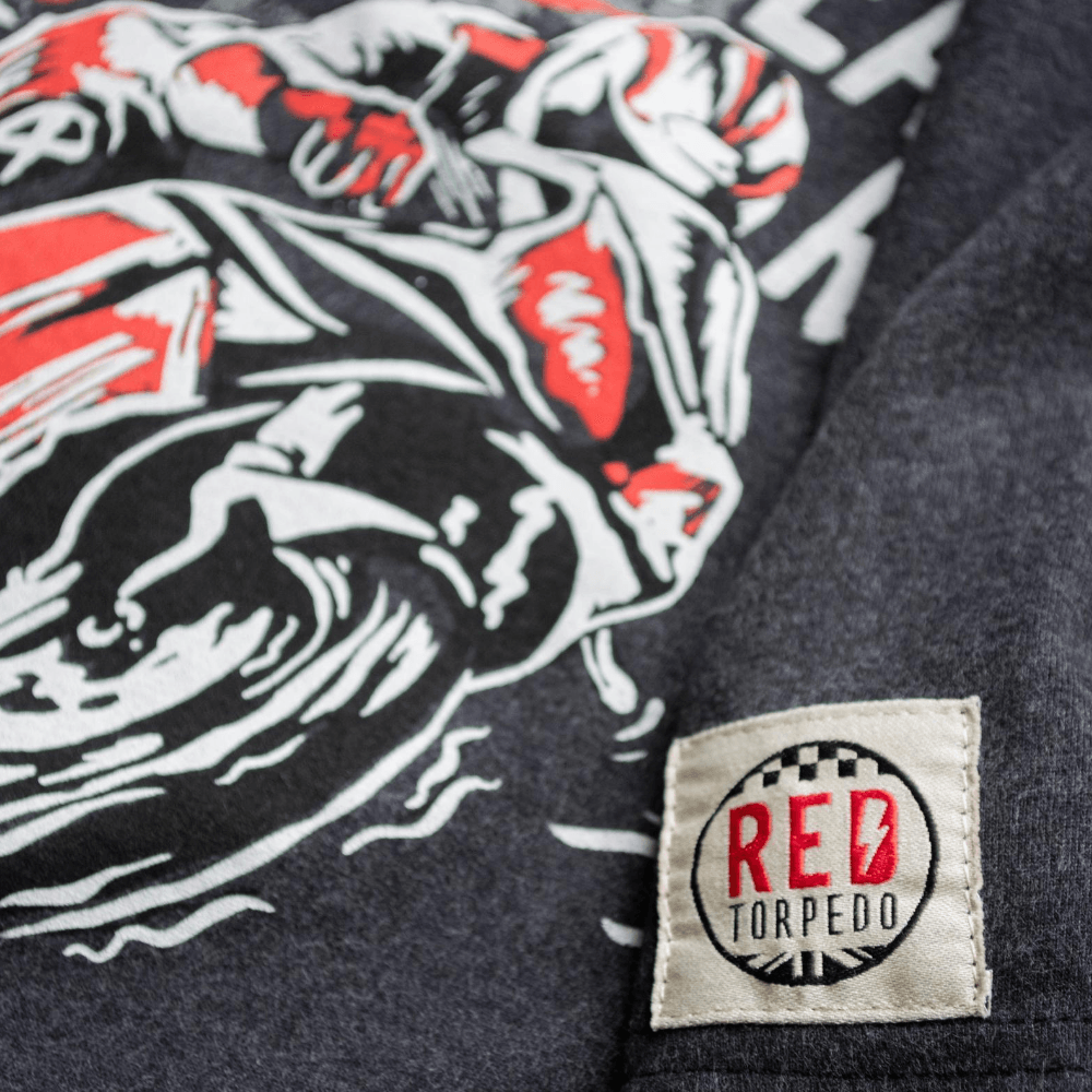 Red Torpedo John McGuinness 30yrs (Mens) Anthracite T-Shirt - Red Torpedo