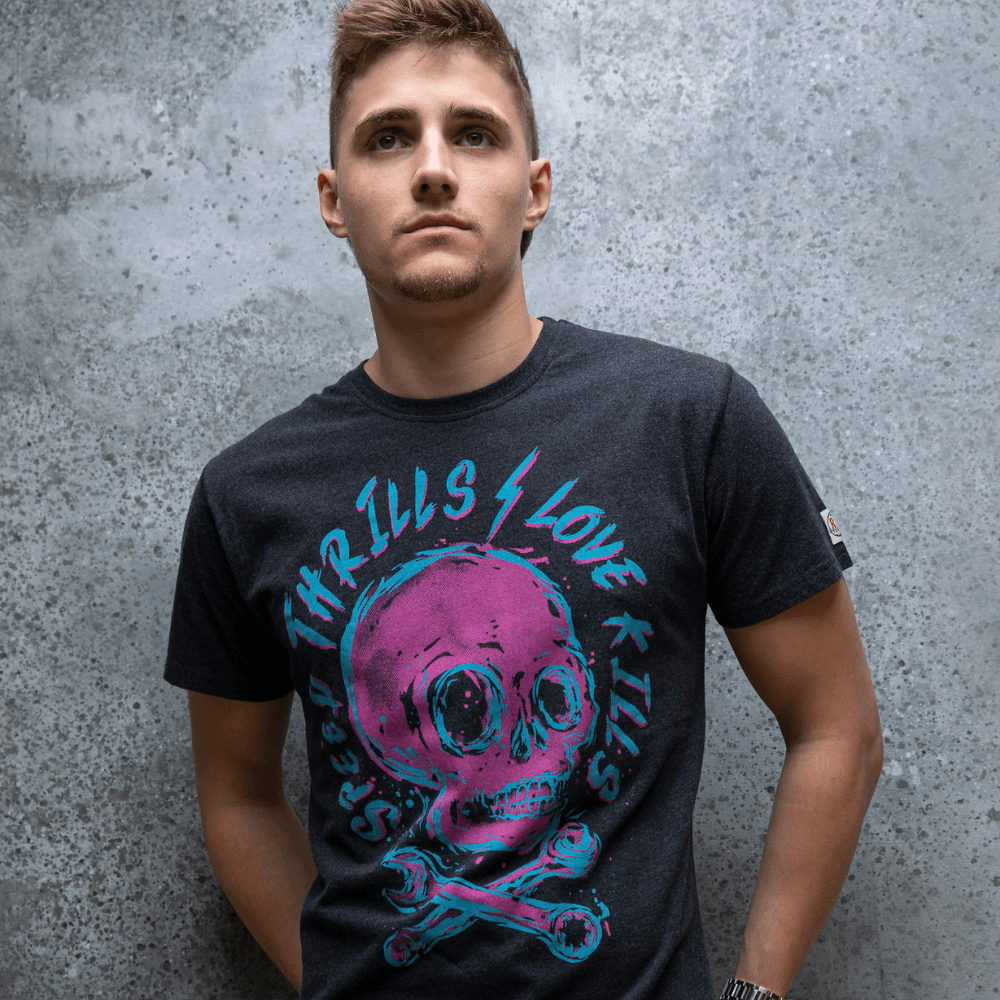 Red Torpedo Speed Skull (Mens) T-Shirt - Red Torpedo