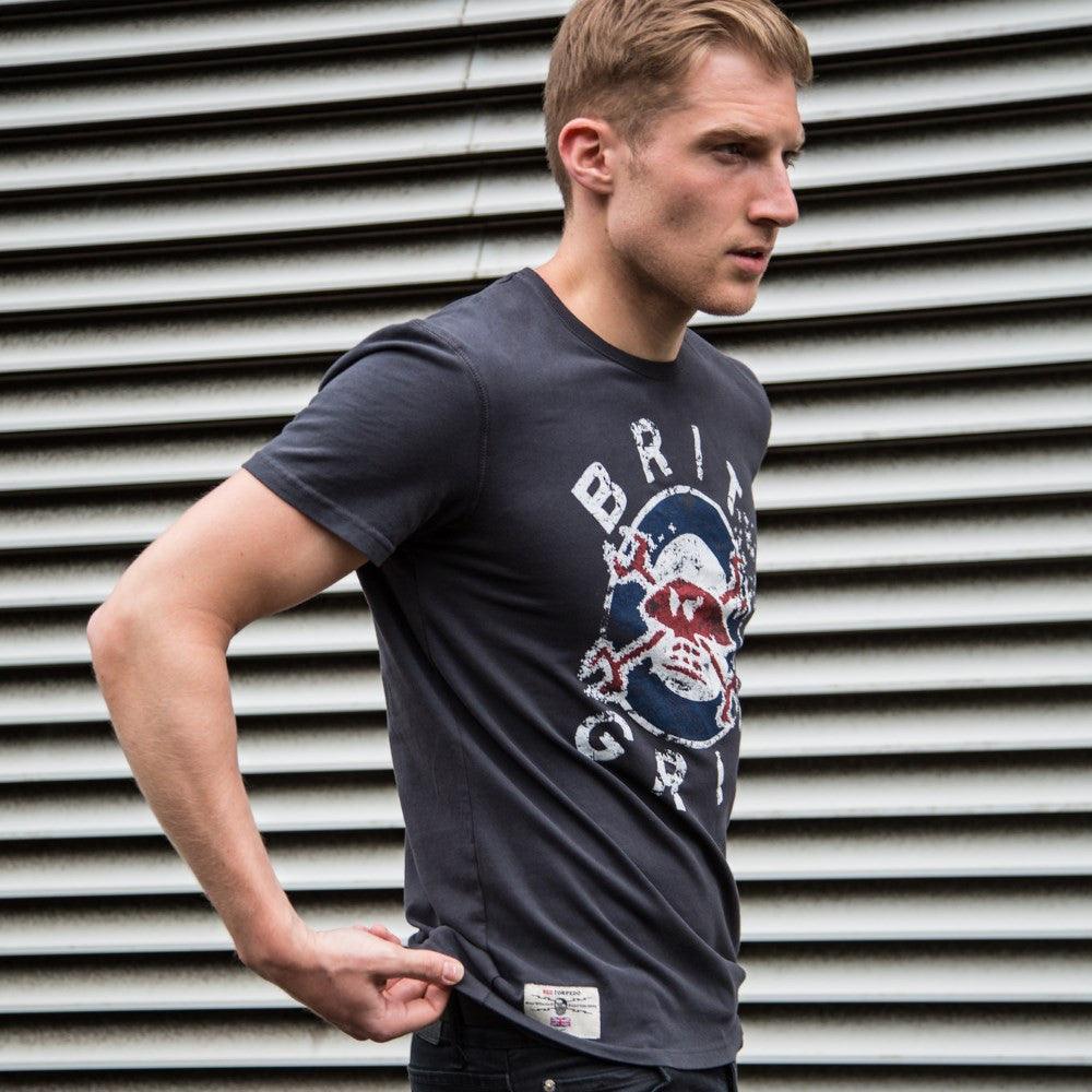 Guy Martin Brit Grit Bandit Black (Mens) T-shirt - Red Torpedo