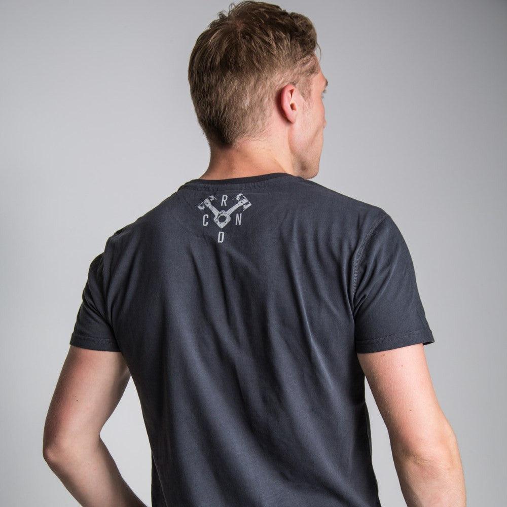 Flying Manxman (Mens) Black T-shirt - Red Torpedo
