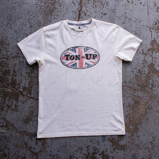 TUC Grease Plate Blighty (Mens) T-Shirt Vintage White - Red Torpedo