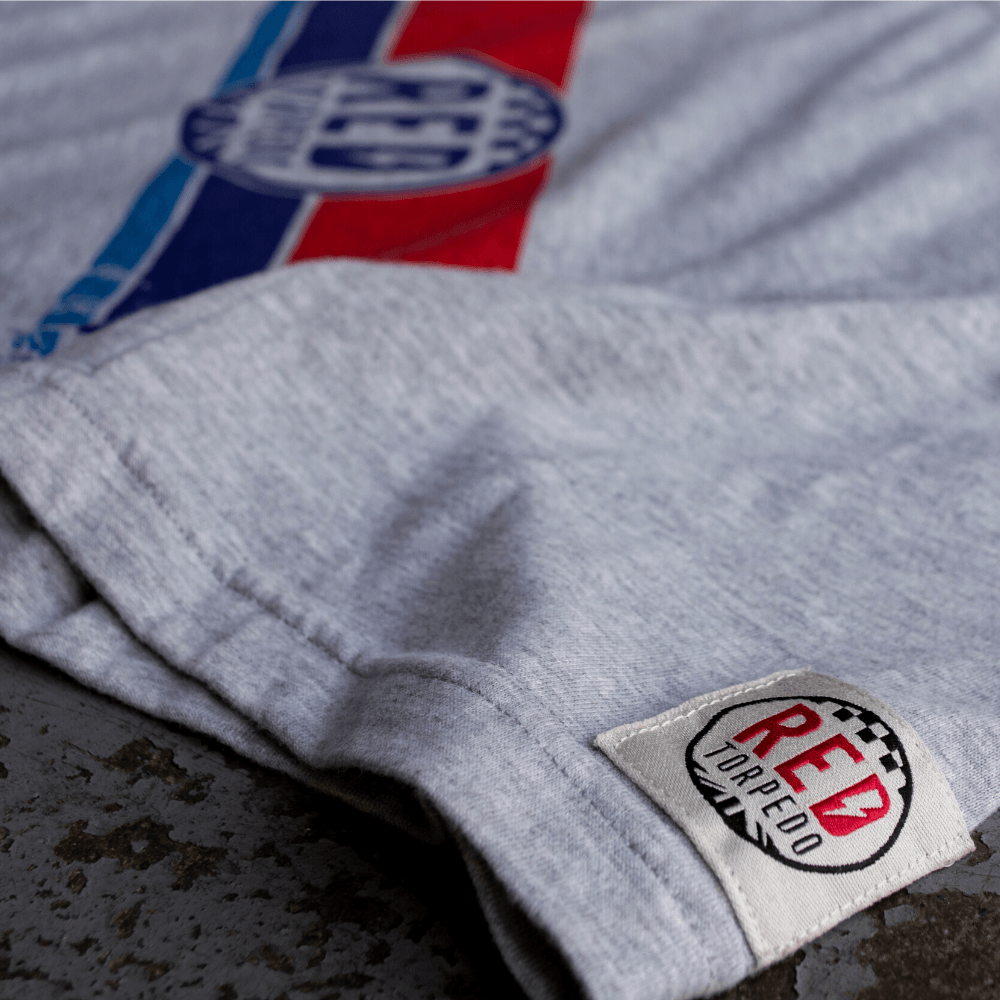Red Torpedo Heritage 87 (Mens) Grey Marl T-Shirt - Red Torpedo
