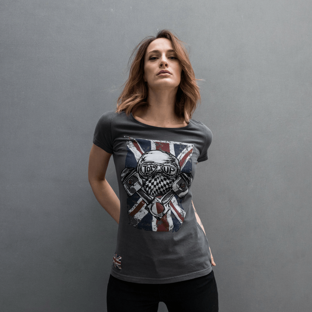 Ton Up Clothing Blighty (Ladies) T-Shirt - Red Torpedo