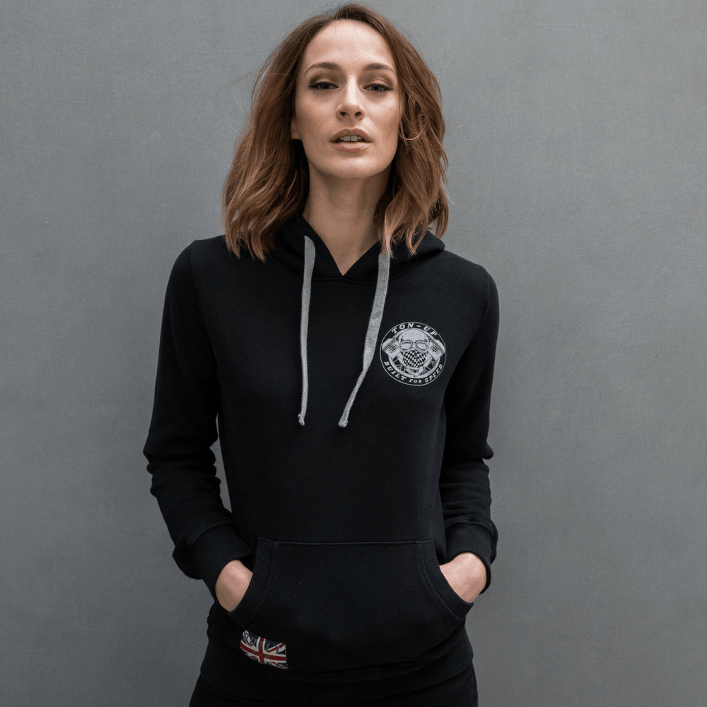 Ton Up Clothing Burnin Rubber (Ladies) Hoodie - Red Torpedo
