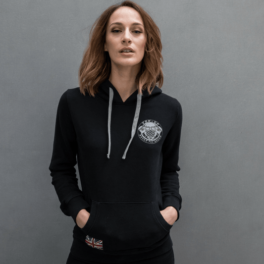 Ton Up Clothing Burnin Rubber (Ladies) Hoodie - Red Torpedo