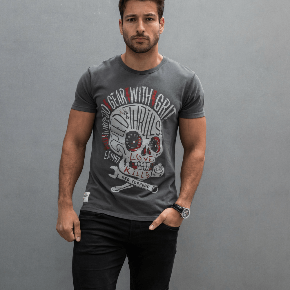 Speed Punk (Mens) T-Shirt - Red Torpedo