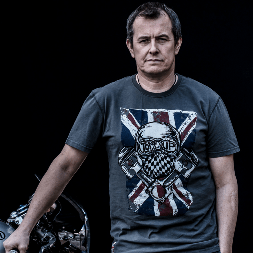 Ton Up Clothing Blighty (Mens) T-Shirt - Red Torpedo