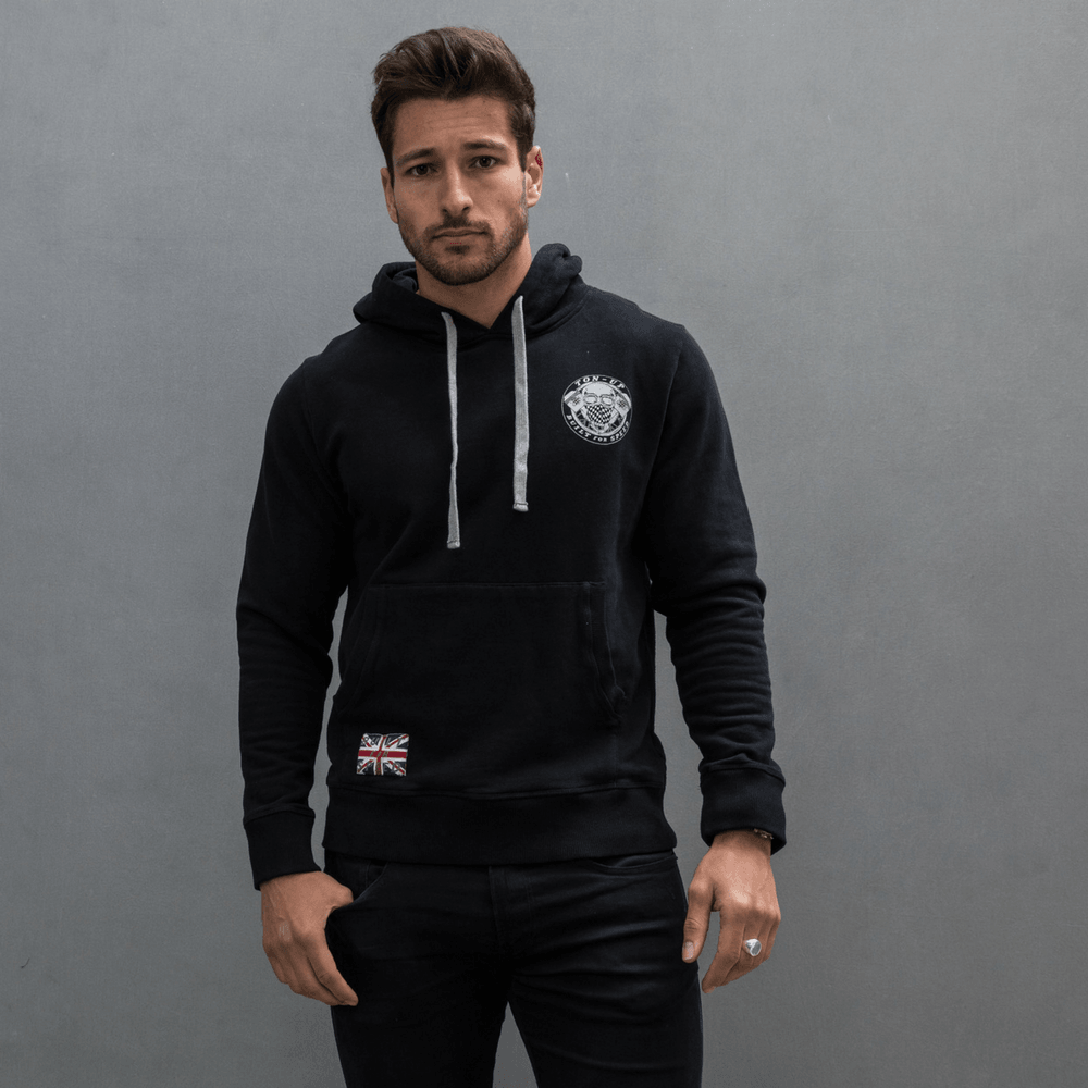 Ton Up Clothing Burnin Rubber (Mens) Hoodie - Red Torpedo