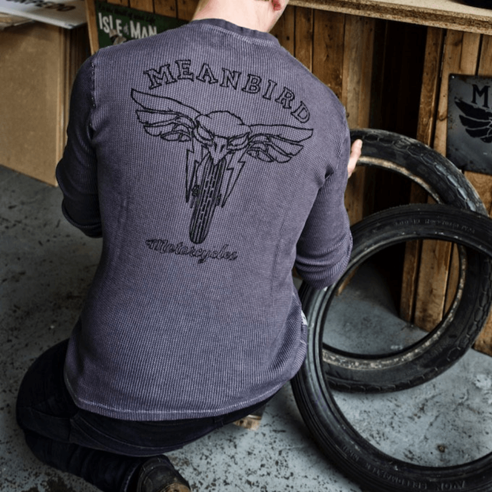 MBM RIP (Mens) Grey Waffle T-Shirt - Red Torpedo