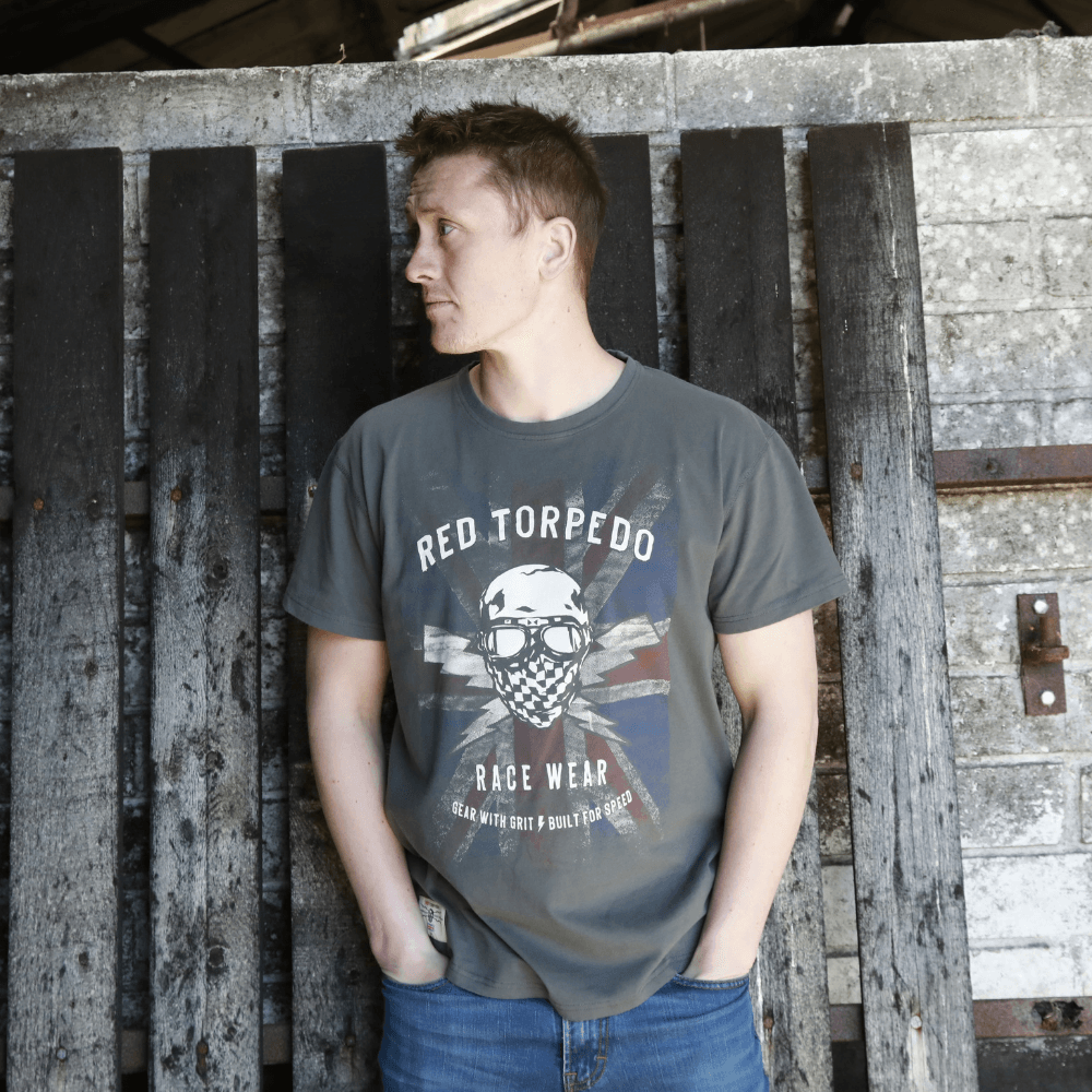Red Torpedo Patriot (Mens) Graphite T-Shirt - Red Torpedo
