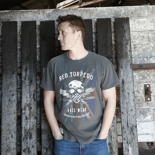 Red Torpedo Patriot (Mens) Graphite T-Shirt - Red Torpedo