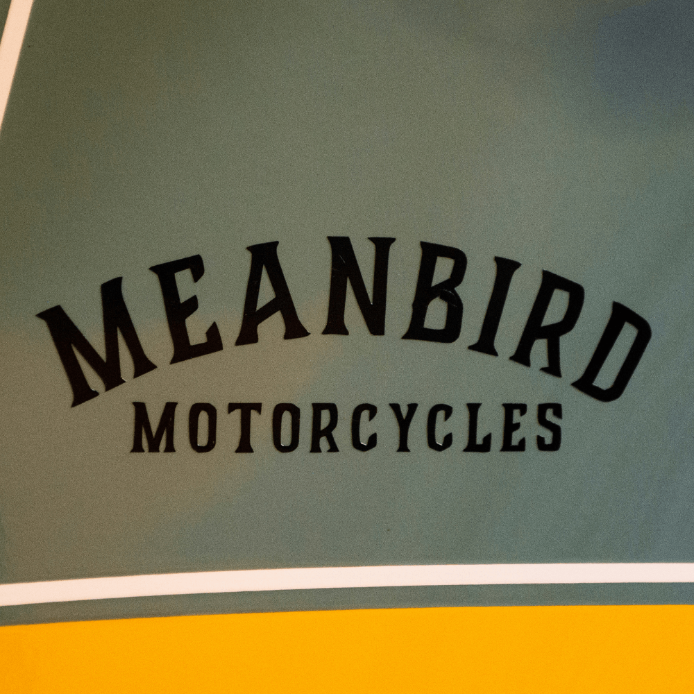 Mean Bird Motorcycles Black Cut Vinyl Sticker - Red Torpedo