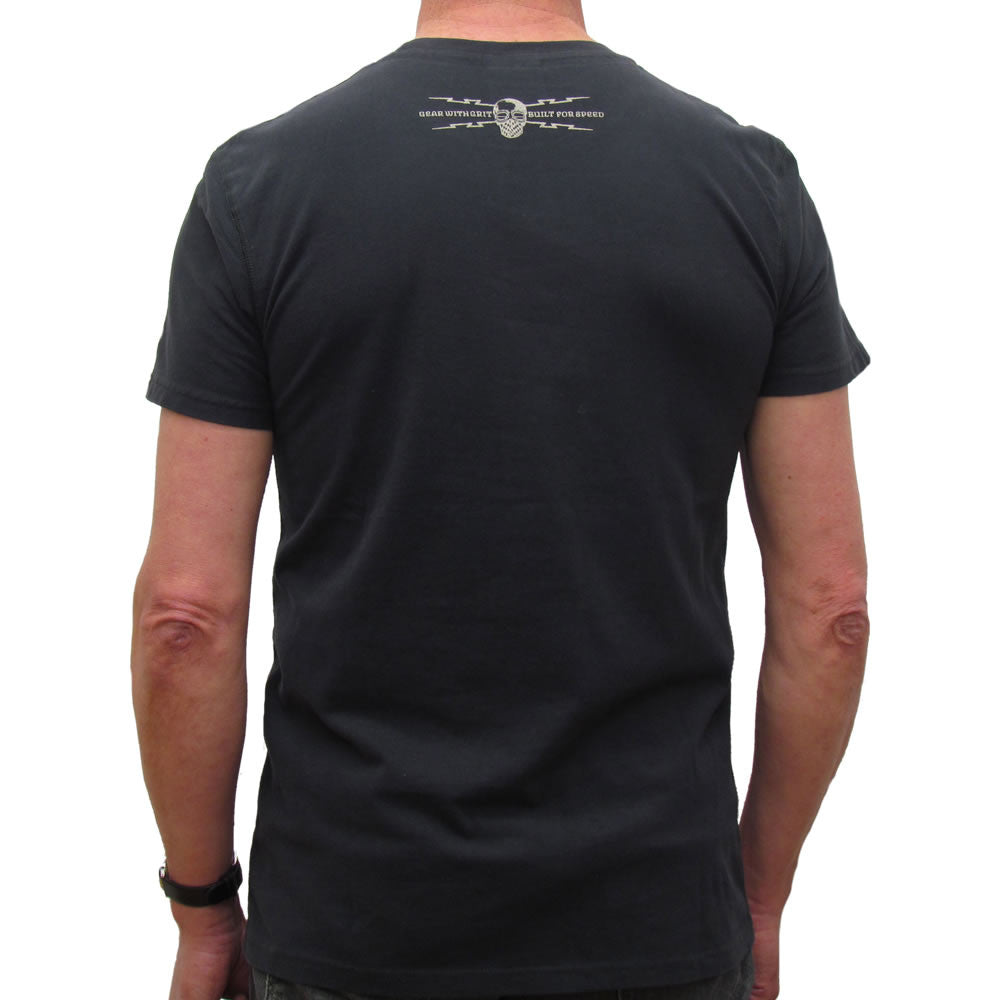 Road Racer (Mens) Black T-Shirt - Red Torpedo