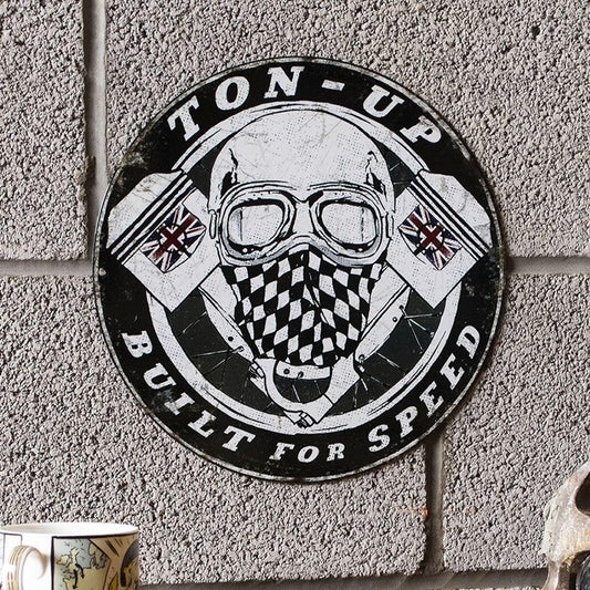 Ton Up Clothing Garage Plate - Red Torpedo